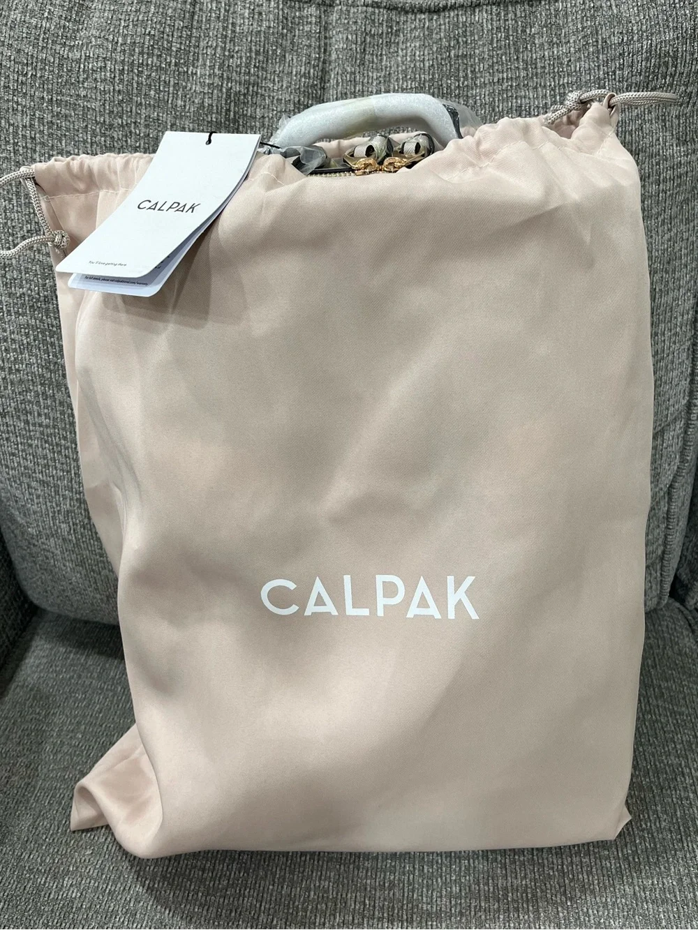 Calpak Kaya Faux-Leather Laptop Backpack - Limited Edition Stone Color